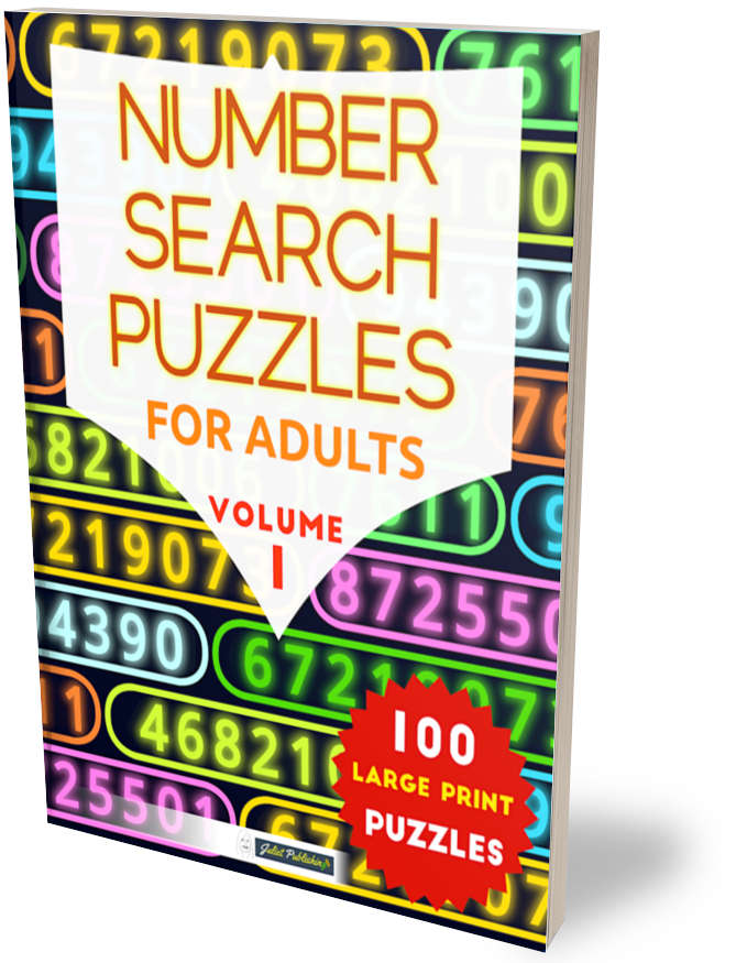 Number Search Puzzles For Adults Volume 1
