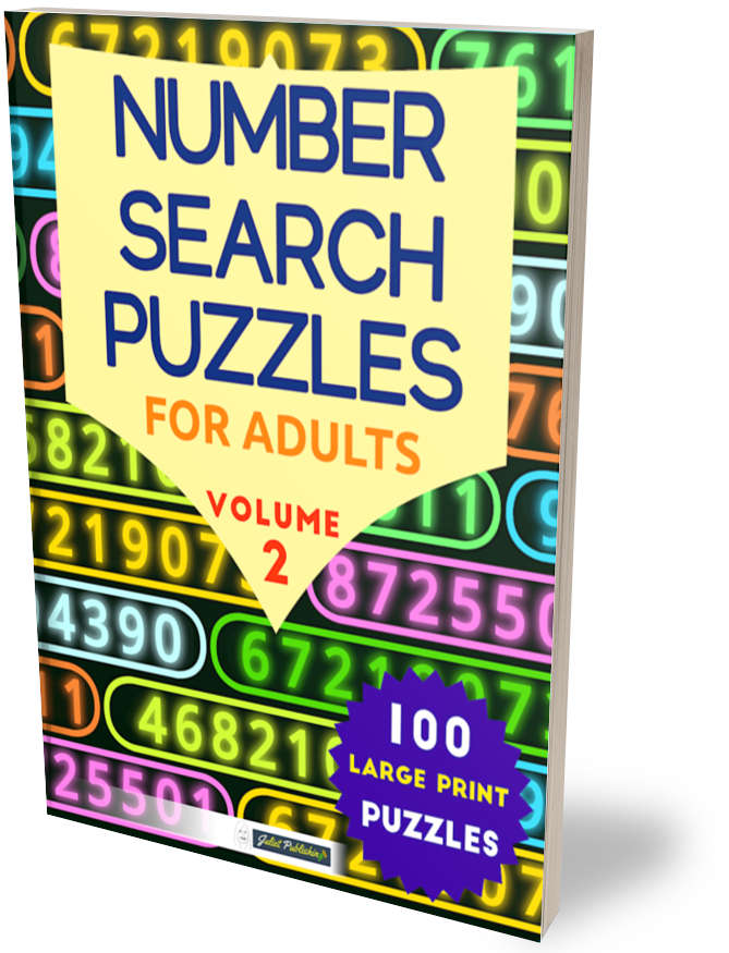 Number Search Puzzles For Adults Volume 2