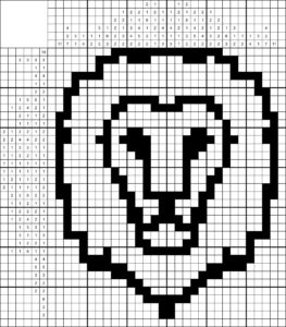 Nonogram Example Lion Head